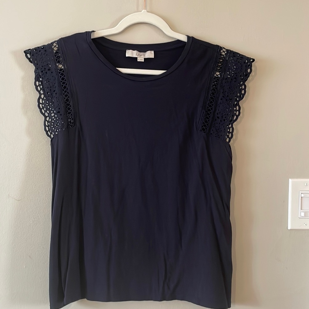 Loft sleeveless tee shirt with eyelit detail
